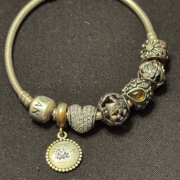 Vintage Pandora Bracelet Silver with Charms - Picture 2 of 2